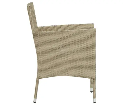 5-Osaline Aiamööblikomplekt Patjadega, Polürotang, Beež