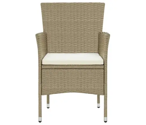 7-Osaline Aiamööblikomplekt Patjadega, Polürotang, Beež