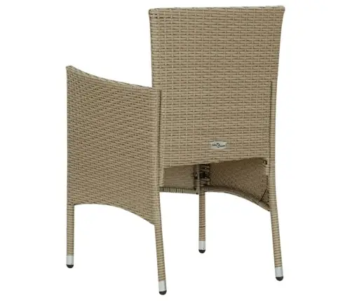 7-Osaline Aiamööblikomplekt Patjadega, Polürotang, Beež