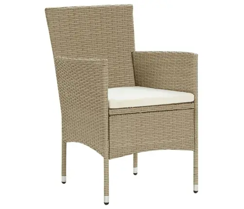 9-Osaline Aiamööblikomplekt Patjadega, Polürotang, Beež