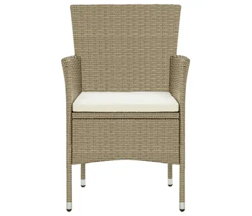 9-Osaline Aiamööblikomplekt Patjadega, Polürotang, Beež