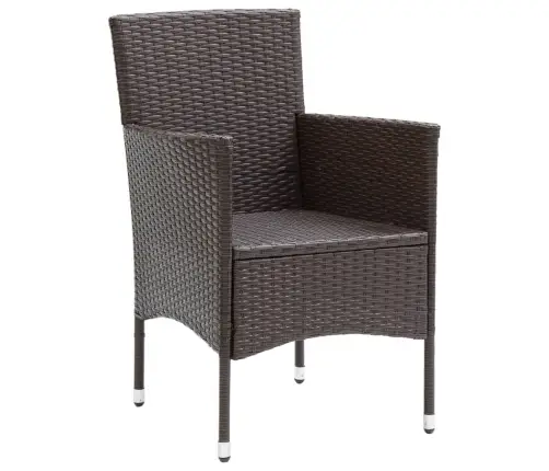 3-Daļīgs Dārza Mēbeļu Komplekts Ar Matračiem, Pe Rotangpalma Vidaxl