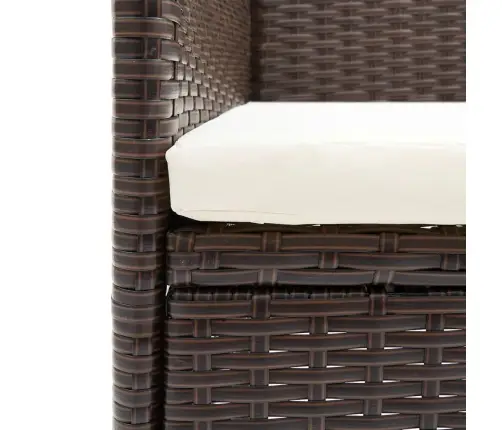 5-Daļīgs Dārza Mēbeļu Komplekts Ar Matračiem, Pe Rotangpalma Vidaxl