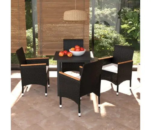 5-Daļīgs Dārza Mēbeļu Komplekts Ar Matračiem, Pe Rotangpalma Vidaxl