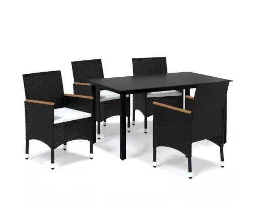 5-Daļīgs Dārza Mēbeļu Komplekts Ar Matračiem, Pe Rotangpalma Vidaxl