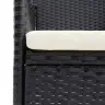 7-Osaline Aiamööblikomplekt Patjadega, Polürotang, Must