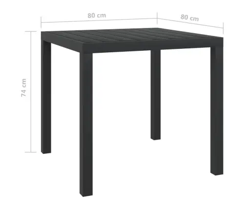 3-Daļīgs Dārza Mēbeļu Komplekts, Pe Rotangpalma, Melns Vidaxl