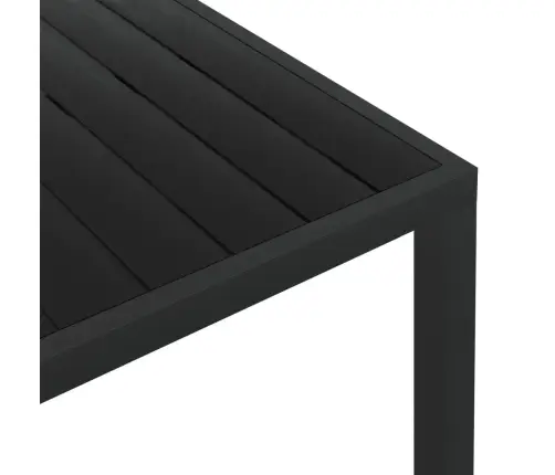 7-Osaline Aiamööblikomplekt Patjadega, Must, Polürotang