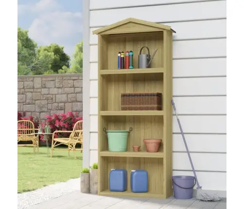 Dārza Instrumentu Plaukts, 87X33X222Cm, Impregnēts Priedes Koks Vidaxl