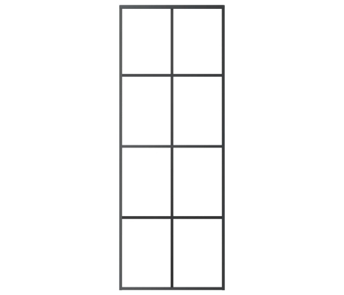 Lükanduks Must 76X205 Cm Esg Klaas Ja Alumiinium