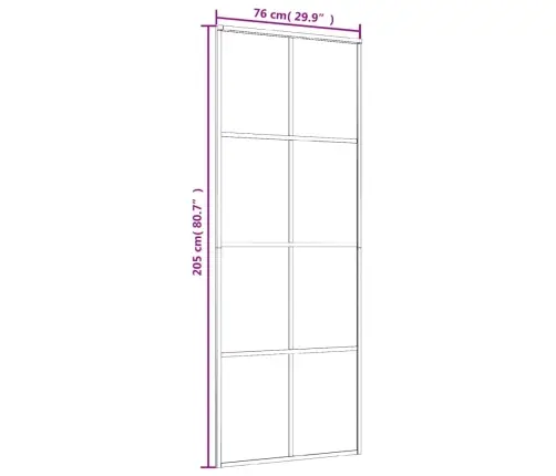 Liuguks, Esg-Klaas Ja Alumiinium, 76 X 205 cm Valge