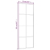 Stumdomos Durys, Baltos, 76X205cm Esg Stiklas Ir Aliuminis