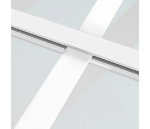 Liuguks, Matt Esg-Klaas Ja Alumiinium, 76 X 205 cm Valge