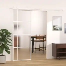 Liuguks, Matt Esg-Klaas Ja Alumiinium, 76 X 205 cm Valge