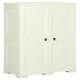 Plastikinė Spintelė, Vanilinė, 79X43X85,5cm Medienos Dizaino