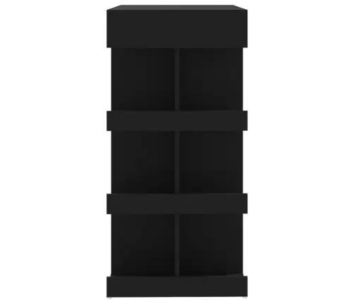 Bāra Galds Ar Plauktu, Melns, 100X50X101,5Cm, Inženierijas Koks Vidaxl