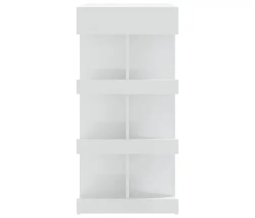 Bāra Galds Ar Plauktu, Spīdīgi Balts, 100X50X101,5 Cm Vidaxl