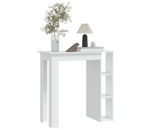 Baro Stalas Su Lentyna, Baltas, 102X50X103,5cm Mediena