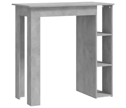 Bāra Galds Ar Plauktu, Pelēks, 102X50X103,5Cm Inženierijas Koks Vidaxl