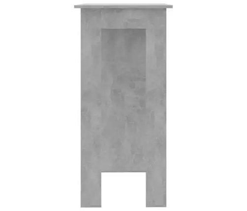 Bāra Galds Ar Plauktu, Pelēks, 102X50X103,5Cm Inženierijas Koks Vidaxl