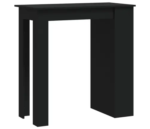 Baarilaud Riiuliga, Must, 102X50X103,5 cm Tehispuit