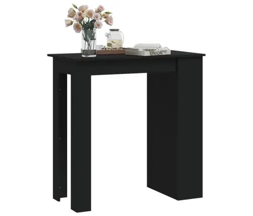 Baarilaud Riiuliga, Must, 102X50X103,5 cm Tehispuit