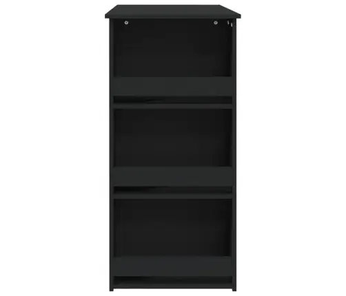 Baarilaud Riiuliga, Must, 102X50X103,5 cm Tehispuit