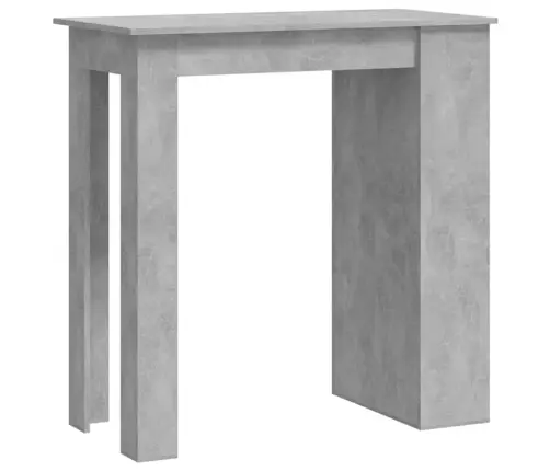 Bāra Galds Ar Plauktu, Betona Pelēks, 102X50X103,5 Cm Vidaxl