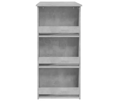 Bāra Galds Ar Plauktu, Betona Pelēks, 102X50X103,5 Cm Vidaxl