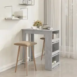 Bāra Galds Ar Plauktu, Betona Pelēks, 102X50X103,5 Cm Vidaxl Bāra Galds Ar Plauktu, Betona Pelēks, 102X50X103,5 Cm Vidaxl