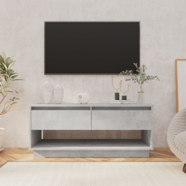 Tv Skapītis, Betona Pelēks, 102X41X44 Cm, Inženierijas Koks Vidaxl