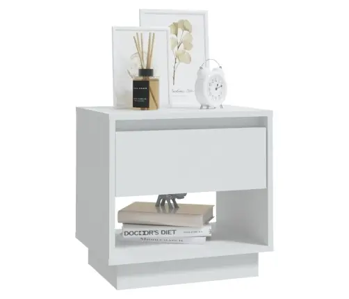 Naktsskapīši, 2 Gab., Balti, 45X34X44 Cm, Inženierijas Koks Vidaxl