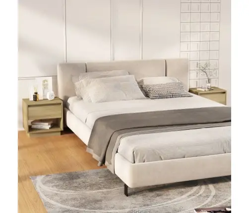 Öökapid 2 Tk, Sonoma Tamm, 45X34X44 cm Tehispuit