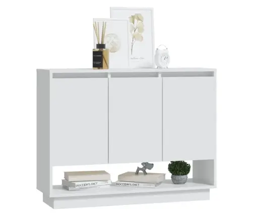 Puhvetkapp, Valge, 97X31X75 cm Tehispuit