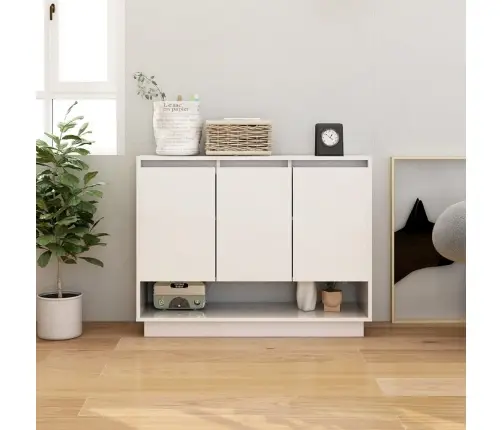 Puhvetkapp, Valge, 97X31X75 cm Tehispuit