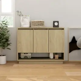 Kumode, Ozolkoka Krāsa, 97X31X75 Cm, Inženierijas Koks Vidaxl
