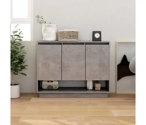 Plaukts, Betona Pelēks, 97X31X75 Cm, Inženierijas Koks Vidaxl