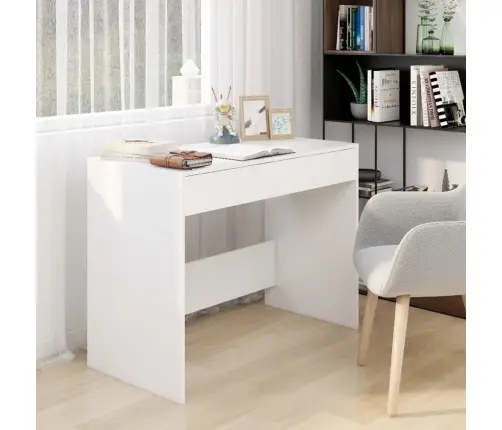 Rašomasis Stalas, Baltas, 101X50X76,5cm Apdirbta Mediena