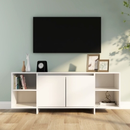 Tv Skapītis, Balts, 130X35X50 Cm, Inženierijas Koks Vidaxl