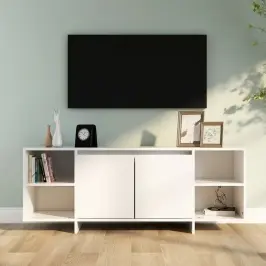 Televizoriaus Spintelė, Baltos Spalvos, 130X35X50cm Mdp
