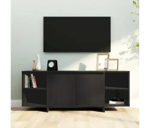 Televizoriaus Spintelė, Juodos Spalvos, 130X35X50cm Mdp