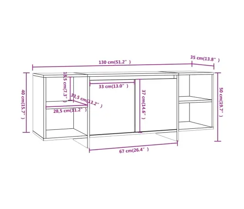 Tv Skapītis, Ozolkoka Krāsa, 130X35X50 Cm, Inženierijas Koks Vidaxl
