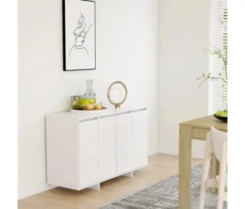 Šoninė Spintelė, Baltos Spalvos, 120X41X75cm Mdp Šoninė Spintelė, Baltos Spalvos, 120X41X75cm Mdp