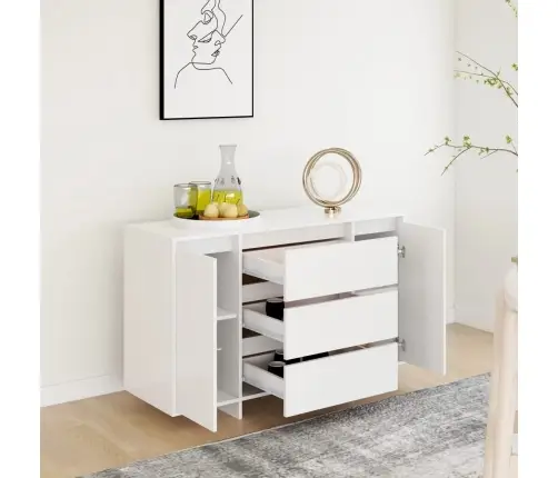 Kumode Ar 3 Atvilktnēm, Balta, 120X41X75 Cm, Inženierijas Koks Vidaxl Kumode Ar 3 Atvilktnēm, Balta, 120X41X75 Cm, Inženierijas Koks Vidaxl