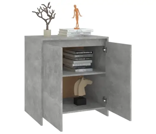 Kumode, Betona Pelēka, 70X41X75 Cm, Inženierijas Koks Vidaxl