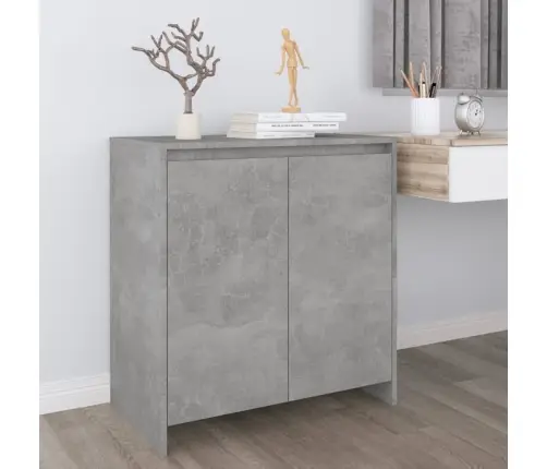 Kumode, Betona Pelēka, 70X41X75 Cm, Inženierijas Koks Vidaxl