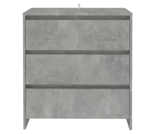 Kumode, Betona Pelēka, 70X41X75 Cm, Inženierijas Koks Vidaxl