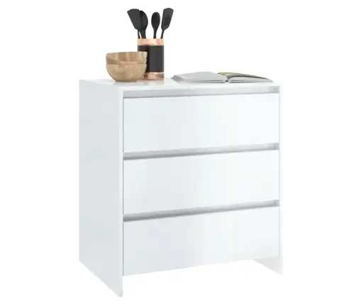 Kumode, Spīdīgi Balta, 70X41X75 Cm, Inženierijas Koks Vidaxl Kumode, Spīdīgi Balta, 70X41X75 Cm, Inženierijas Koks Vidaxl