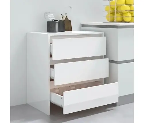 Kumode, Spīdīgi Balta, 70X41X75 Cm, Inženierijas Koks Vidaxl Kumode, Spīdīgi Balta, 70X41X75 Cm, Inženierijas Koks Vidaxl