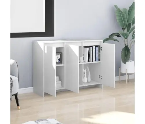 Kumode, Balta, 102X33X75 Cm, Inženierijas Koks Vidaxl